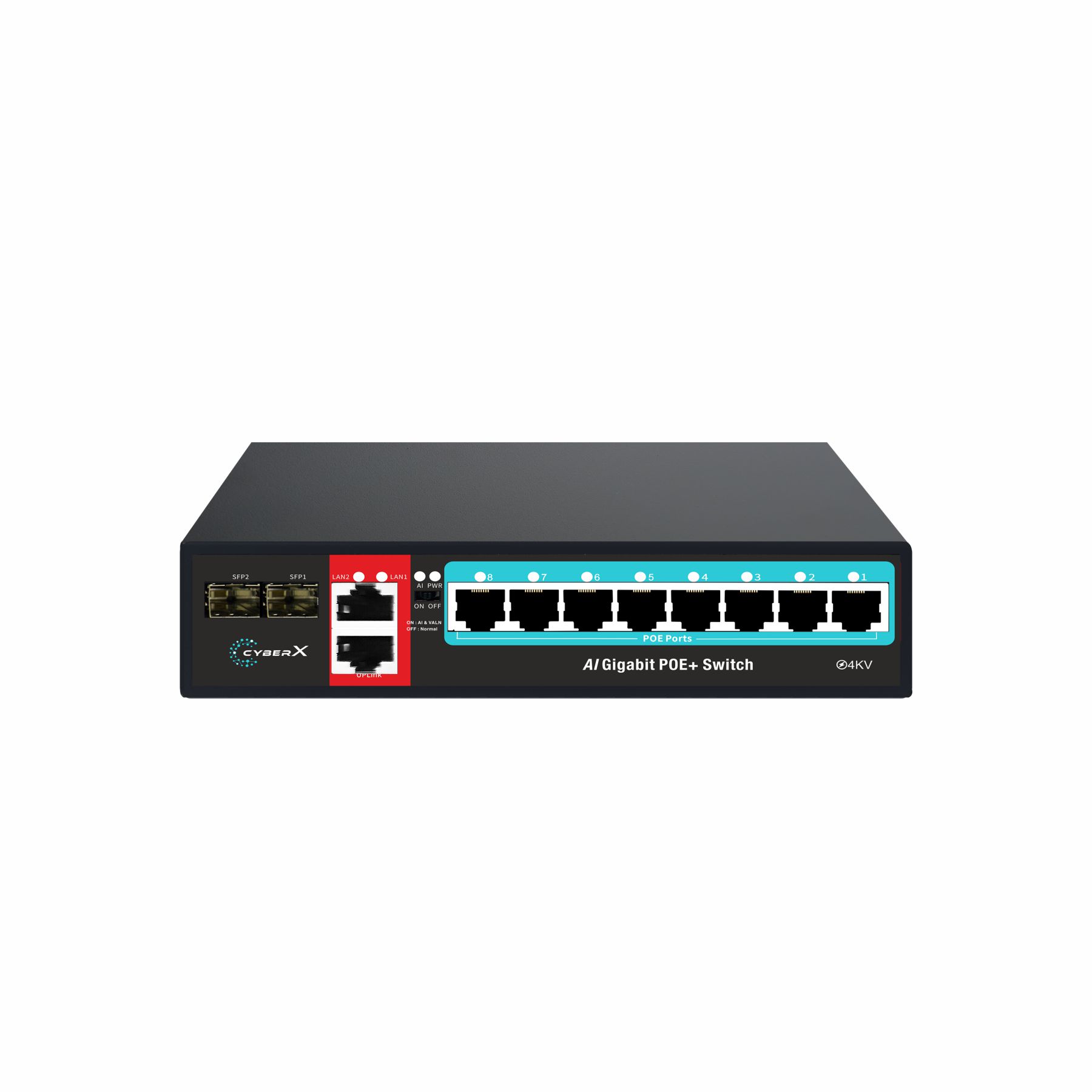 8+2G+2F port Poe 10/100/1000 Unmanaged Giga Ethernet Switch